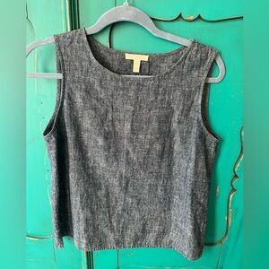 Eileen Fisher Hemp & Organic Cotton Tank Camisole Size XS Denim Blue